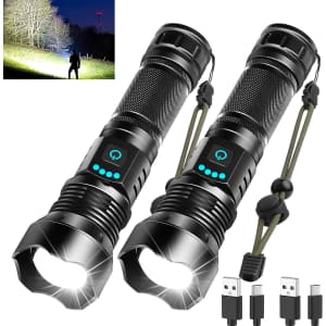 Tactical LED Flashlight 2-Pack for $20