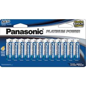 Panasonic Energy Corporation LR6XE/24B Platinum Power AA Alkaline Batteries, Pack of 24 for $17