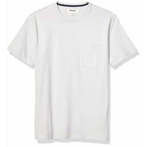 Amazon Brand - Goodthreads Men's Soft Cotton Short-Sleeve Crewneck Pocket T-Shirt, Light Grey Small for $9