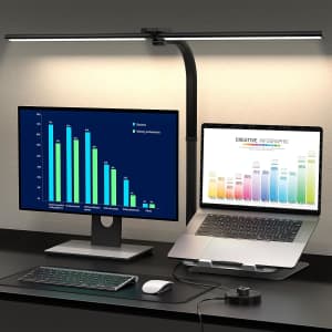 31.5'' Double Head LED Desk Light for $45