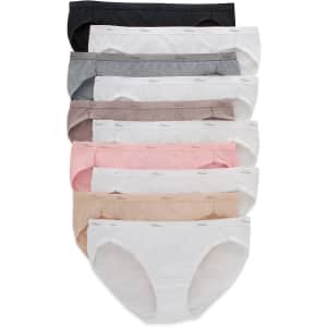 Hanes Women's Cotton Bikini Underwear 10-Pack for $10