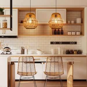 WalmHomie Rattan Pendant Ceiling Lamp for $40 WalmHomie Rattan Pendant Ceiling Lamp for $40