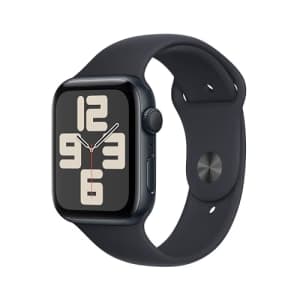 Apple Watch SE (2nd Gen) [GPS 44mm] Smartwatch with Midnight Aluminum Case with Midnight Sport Band for $219