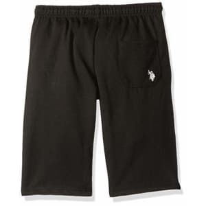 U.S. Polo Assn. Boys' Big French Terry Pull-On Short, Black, 10/12 for $20