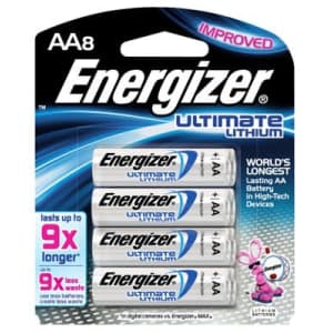 Eveready Battery L91SBP-8 8-Pack"AA" Photo Lithium Batteries - Quantity 6 for $425