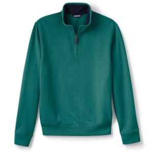 Lands' End Men's Bedford Rib Quarter Zip Sweater for $15 Lands' End Men's Bedford Rib Quarter Zip Sweater for $15