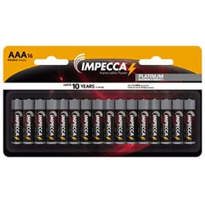 Impecca AAA Batteries High Performance Alkaline Battery Long Lasting, and Leak Resistant, LR3, for $11