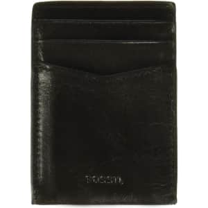 Fossil Men's Andrew Leather Magnetic Card Case w/ Money Clip for $12