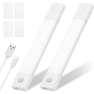 Motion Sensor LED Closet Light 2-Pack for $5