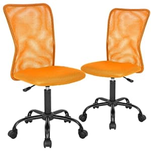 BestMassage Ergonomic Office Chair Desk Chair Mesh Computer Chair with Lumbar Support No Arms Swivel Rolling for $100