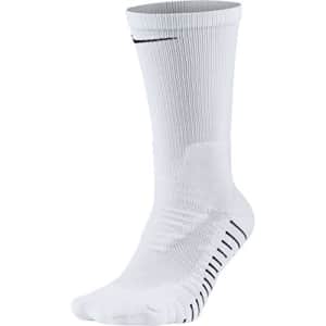 NIKE Unisex Vapor Crew Socks (1 Pair), White/Black, Large for $64