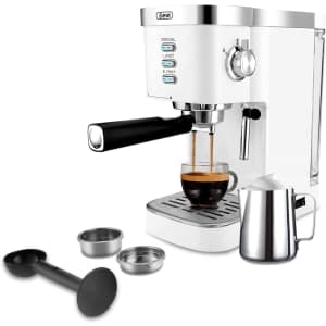 Gevi Compact Espresso Machine w/ Milk Frother for $130