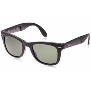 Ray-Ban Unisex-Adult RB4105 Folding Wayfarer Sunglasses, Black/Polarized Green, 54 mm for $230 Ray-Ban Unisex-Adult RB4105 Folding Wayfarer Sunglasses, Black/Polarized Green, 54 mm for $230
