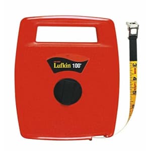 Crescent Lufkin 1/2" x 100' Hi-Viz Orange Linear Fiberglass Tape Measure - 706L for $34 Crescent Lufkin 1/2" x 100' Hi-Viz Orange Linear Fiberglass Tape Measure - 706L for $34