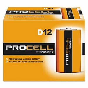 Duracell Procell 1.5V Industrial Grade Alkaline Batteries, D, PC1300-12/Box for $22