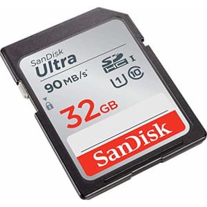 SanDisk 32GB SD Ultra SDHC Memory Card works with Canon Powershot ELPH 180, 190, SX420 IS, SX410, for $12