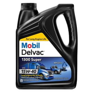 Mobil Delvac 1300 Super Heavy Duty Synthetic Blend Diesel Engine Oil 1-Gallon Bottle 4-Pack for $91 Mobil Delvac 1300 Super Heavy Duty Synthetic Blend Diesel Engine Oil 1-Gallon Bottle 4-Pack for $91