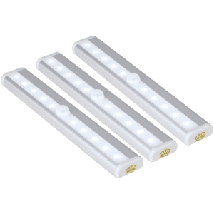 Hakol 10-LED Motion Sensor Stick-On Light Bars 3-Pack for $14