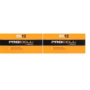 Duracell Procell 9 Volt Batteries, Pack of 12 (Packaging May Vary) - 2 Pack for $43