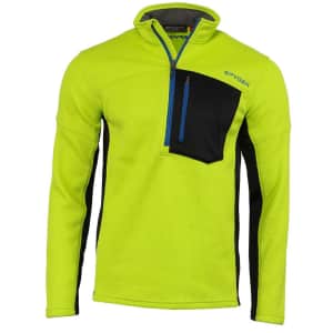 Spyder Men's Bandit Hybrid Half Zip Fleece Jacket for $18