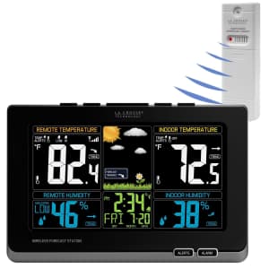 La Crosse Color Wireless Forecast Station w/ Wireless Sensor for $40 La Crosse Color Wireless Forecast Station w/ Wireless Sensor for $40