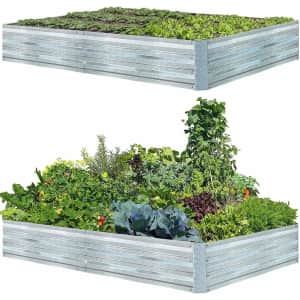 8x4x1-Foot Galvanized Raised Garden Beds 2-Pack for $78
