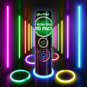 Glow Mind 8" Glow Sticks 100-Pack for $10