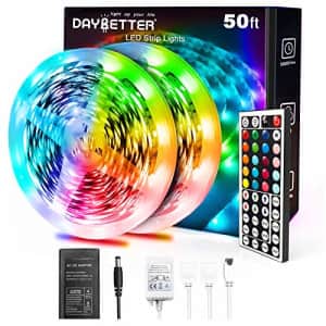 Daybetter 50-Foot LED RGBW Strip Lights for $15