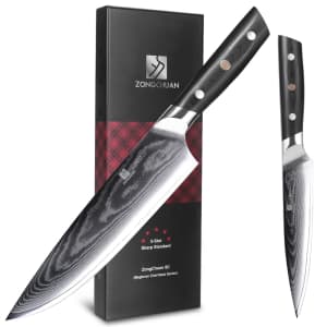 2-Piece Damascus Kitchen Knife Set for $30