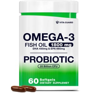 Vita Guard Omega-3 Fish Oil with Probiotics for $12 Vita Guard Omega-3 Fish Oil with Probiotics for $12