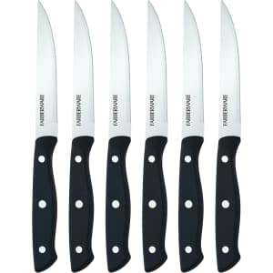 Farberware 6-Piece Triple Riveted Steak Knife Set for $7
