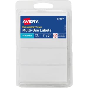 Avery Multi-Use Removable Labels 72-Pack for $1