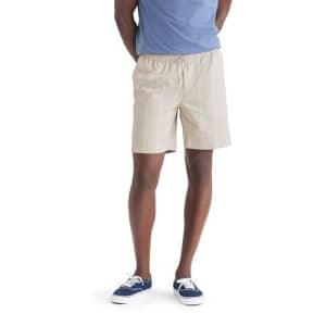 Dockers Men's Ultimate Straight Fit 7.5" Pull on Shorts with Supreme Flex, (New) Nomad Sahara for $30