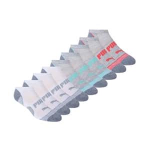 PUMA 10 Pack Womens Low Cut Socks with Cool Cell Technology for $24