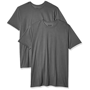 Gildan Men's Moisture Wicking Polyester Performance T-Shirt, 2-Pack, Charcoal, X-Large for $9