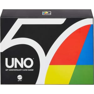 Mattel UNO Premium 50th Anniversary Edition Card Game for $9
