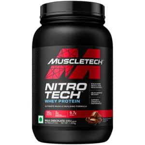 Whey Protein Powder | MuscleTech Nitro-Tech Whey Protein Isolate & Peptides | Protein + Creatine for $35