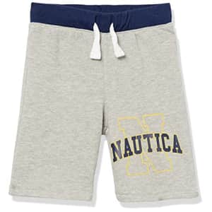 Nautica Boys' Little Solid Pull-On Short, Grey Heather Knit, 4 for $6