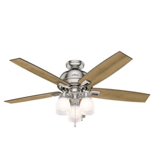 Hunter Fan Hunter Donegan Indoor Ceiling Fan with LED Lights and Pull Chain Control, 52", White for $180