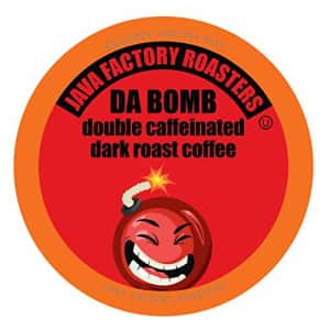 Java Factory Coffee Pods High Caffeine Coffee Compatible with K Cup Brewers Including 2.0, Da Bomb for $35