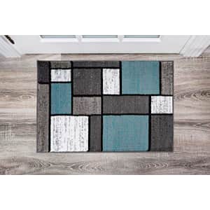 Rugshop Contemporary Modern Boxes Area Rug 2' x 3' Blue/Gray for $52 Rugshop Contemporary Modern Boxes Area Rug 2' x 3' Blue/Gray for $52