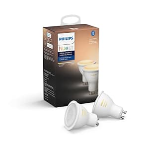 Philips Hue White Ambiance (Warm-White to Cool-White Light) LED Smart GU10 Bulb, Bluetooth & Zigbee for $55