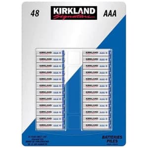 Kirkland Signature Alkaline AAA Plus Batteries, 48 Count for $16