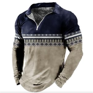 Men's Quarter-Zip Pullover for $8