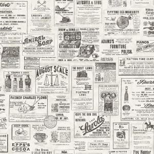 NuWallpaper Charcoal Published Peel & Stick Wallpaper for $8 NuWallpaper Charcoal Published Peel & Stick Wallpaper for $8
