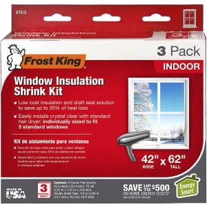 Frost King Window Insulation Shrink Kit 3-Pack for $4
