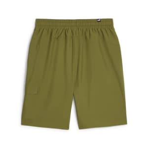 PUMA Men's Essentials Woven 9" Cargo Shorts, Olive Green for $14
