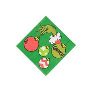 Fun Express GRINCH BEVERAGE NAPKIN - Party Supplies - 16 Pieces for $12