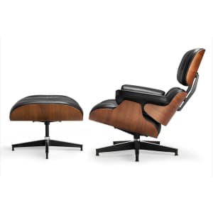 Replica Eames Taller Mid-Century Lounge Chair and Ottoman for $559
