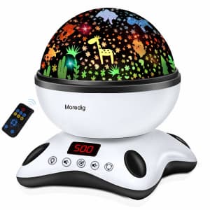 Moredig Night Light Projector with Remote Control for $17